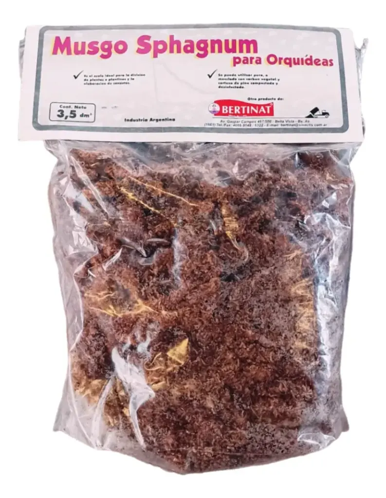 Musgo Sphagnum para orquídeas 3,5dm Bertinat