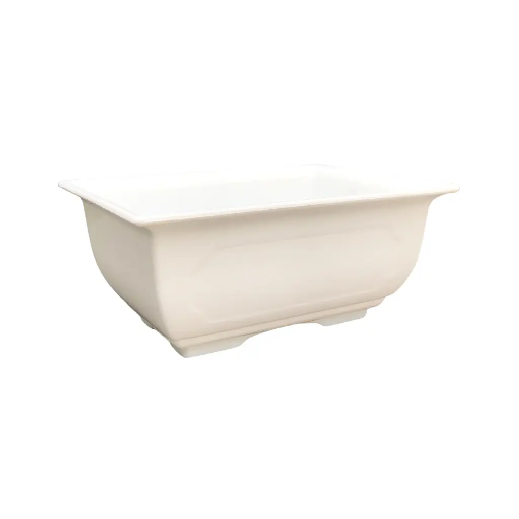 Maceta Bonsái Rectangular N°15 TAPlastic (Blanco)