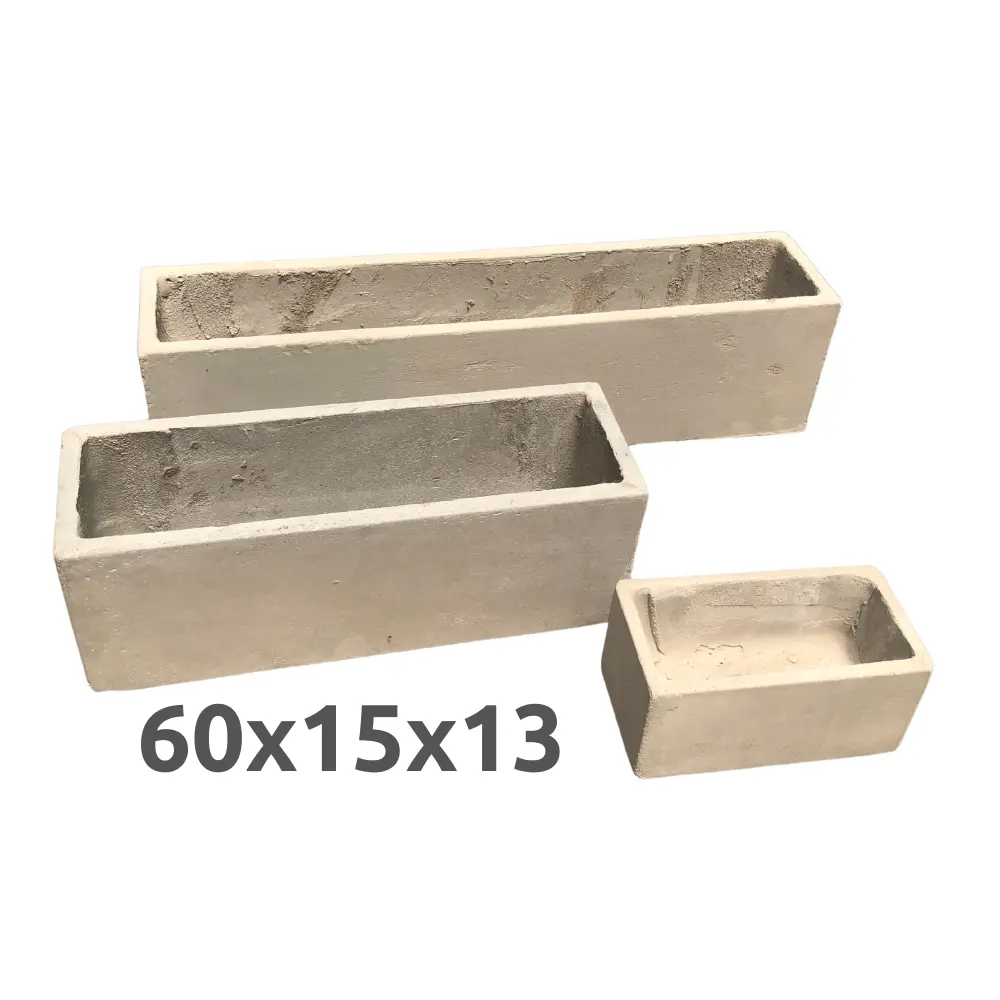 Maceta Fibrocemento Jardinera 60x15x13cm