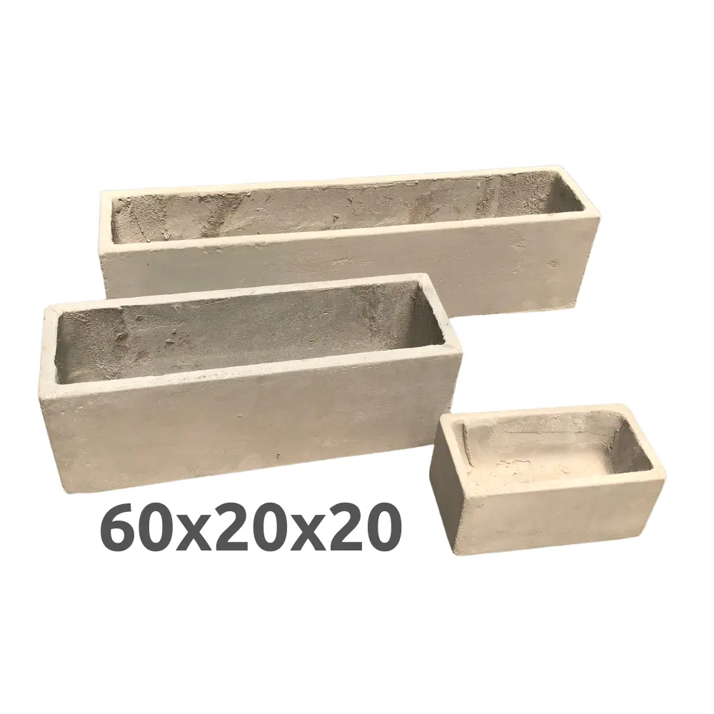 60x20x20 Maceta Fibrocemento Jardinera 60x20x20
