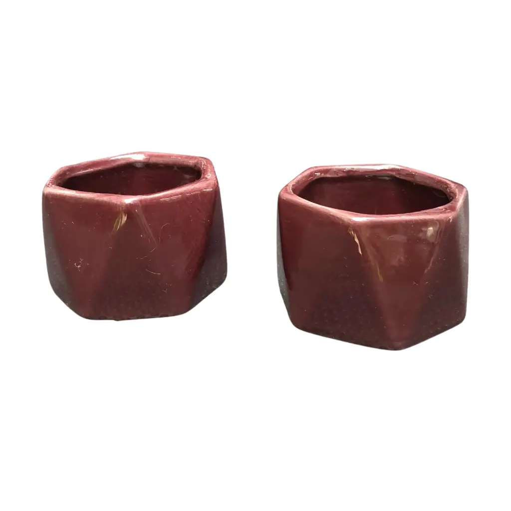 Maceta Cerámica Facetada