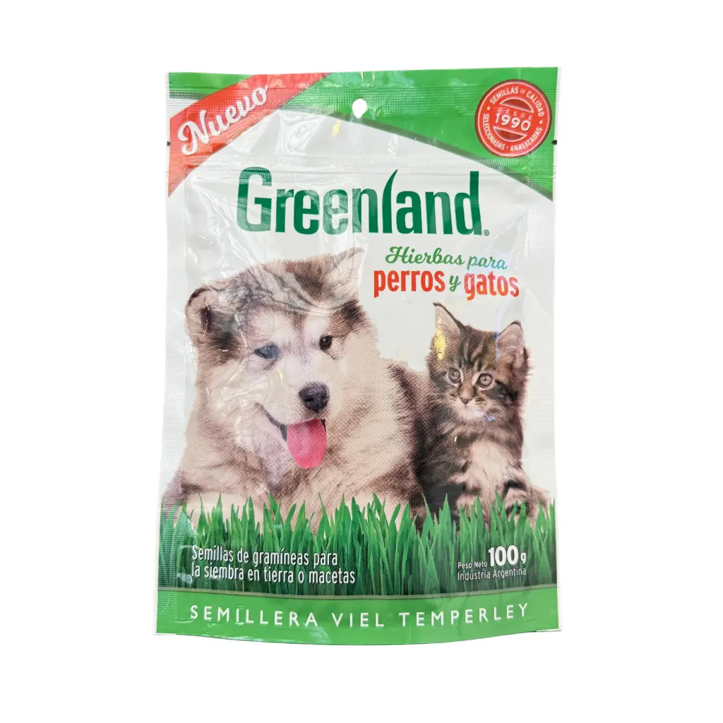 Semillas Hierbas Perros y Gatos 100gr Greenland