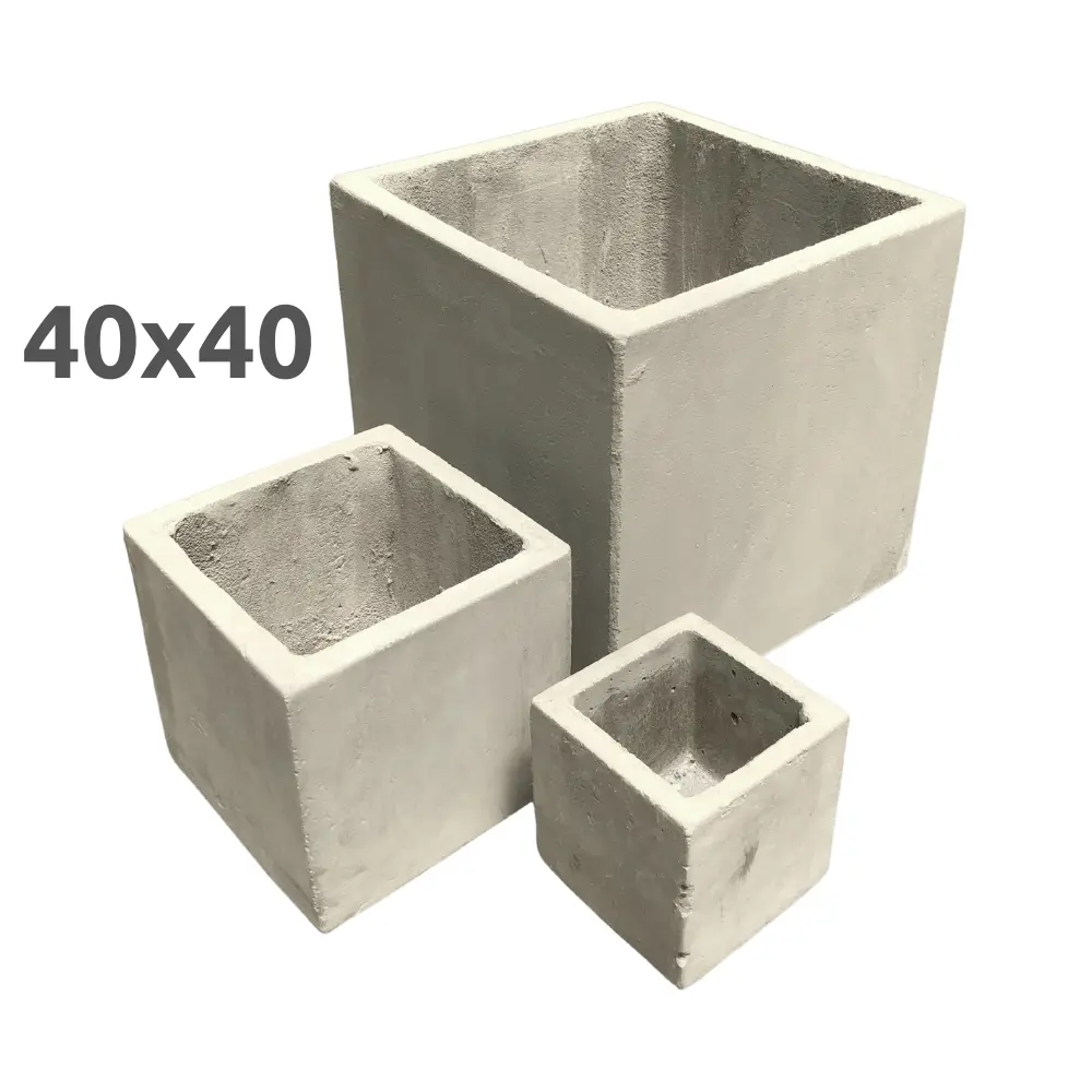 40x40 Maceta Fibrocemento Cubo 40x40