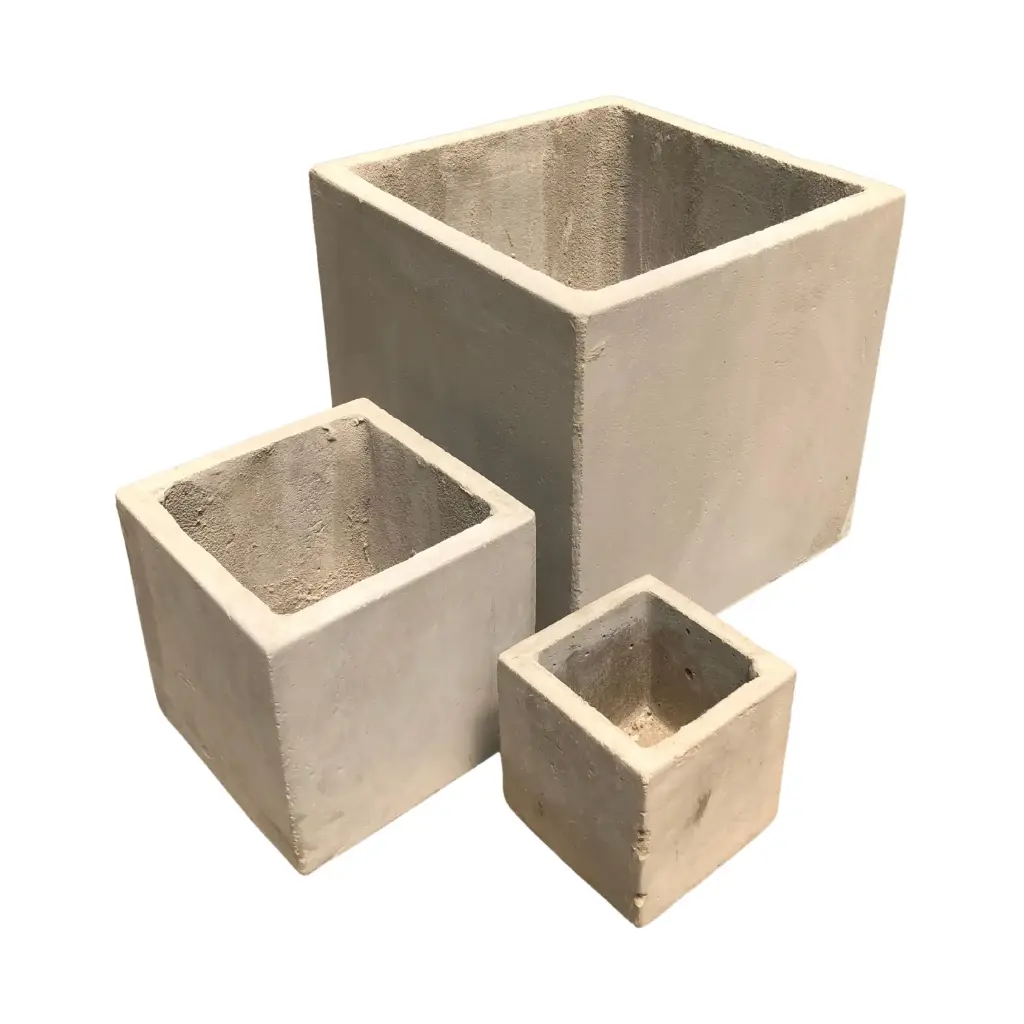 40x40 Maceta Fibrocemento Cubo 40x40