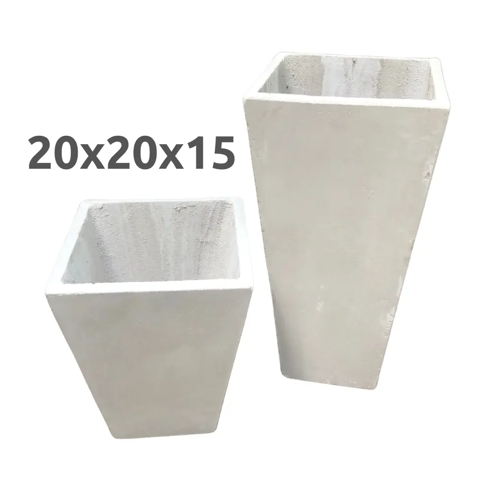 Maceta Fibrocemento Piramidal 20x20x15cm