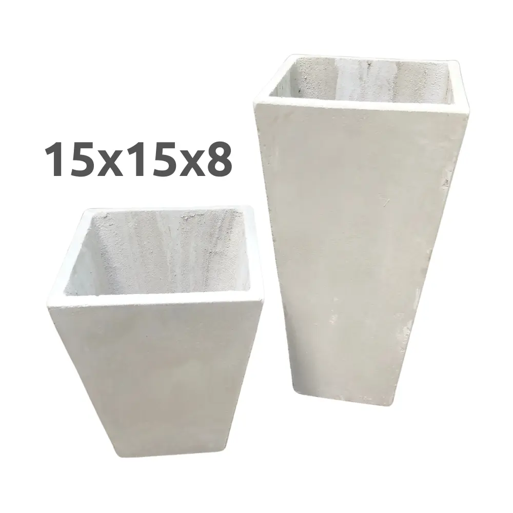 15x15x8 Maceta Fibrocemento Piramidal 15x15x8