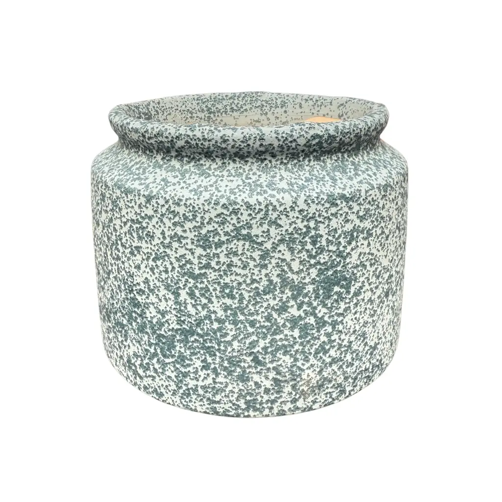 Maceta cerámica efecto piedra