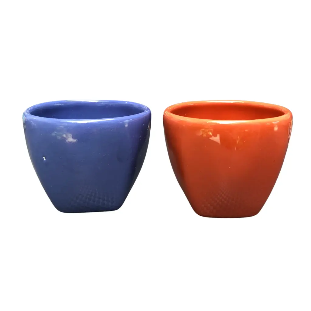 Maceta Cerámica Lisa (Azul)
