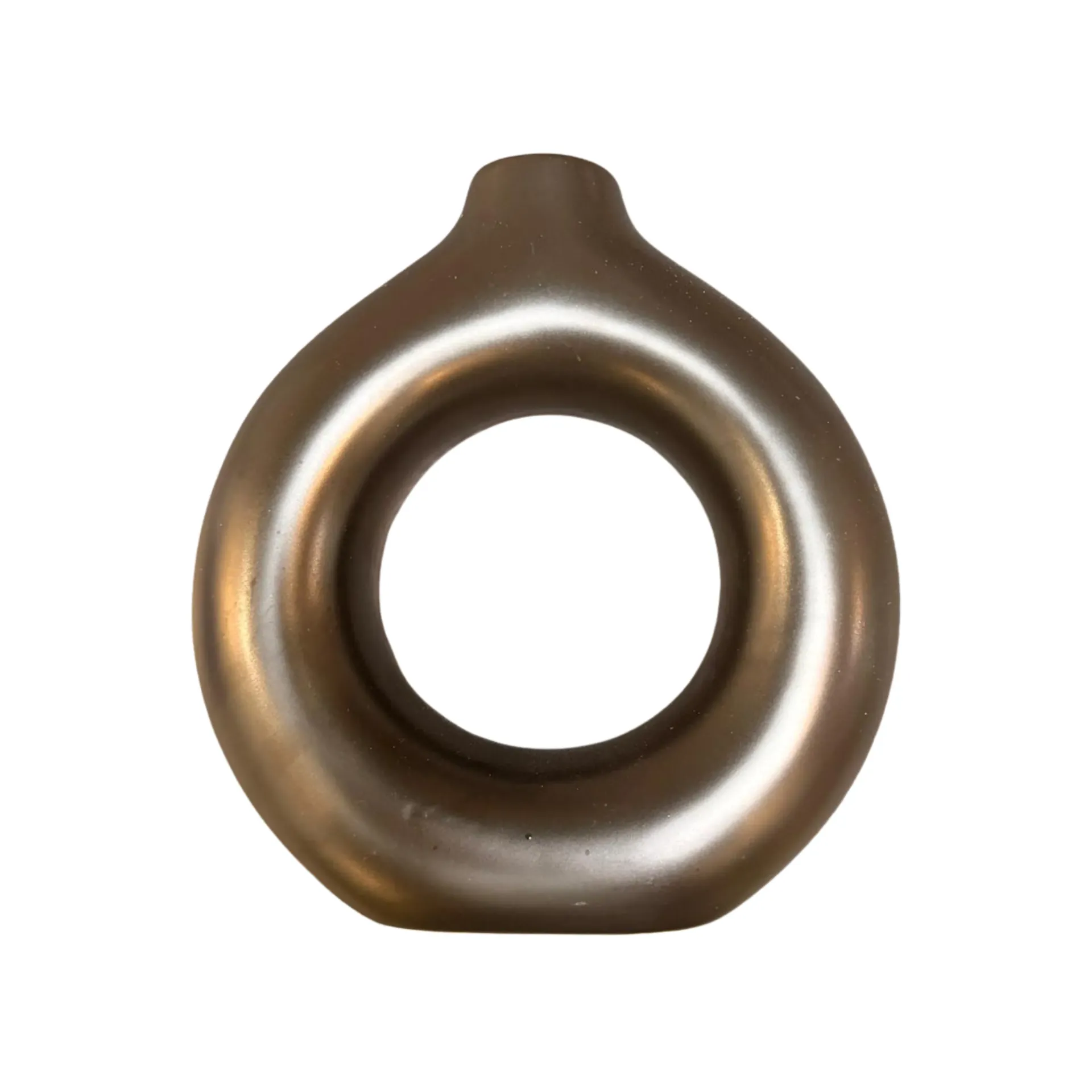 Florero negro redondo