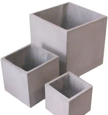 35x35 Maceta Fibrocemento Cubo 35x35
