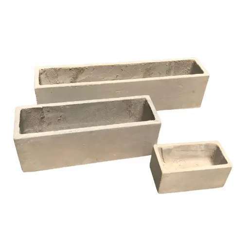 25x10x10 Maceta Fibrocemento Jardinera 25x10x10