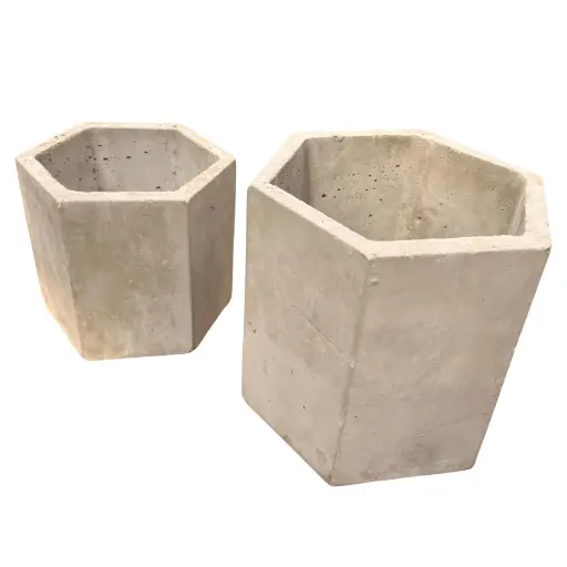 20x20 Maceta Fibrocemento Hexagonal 20x20