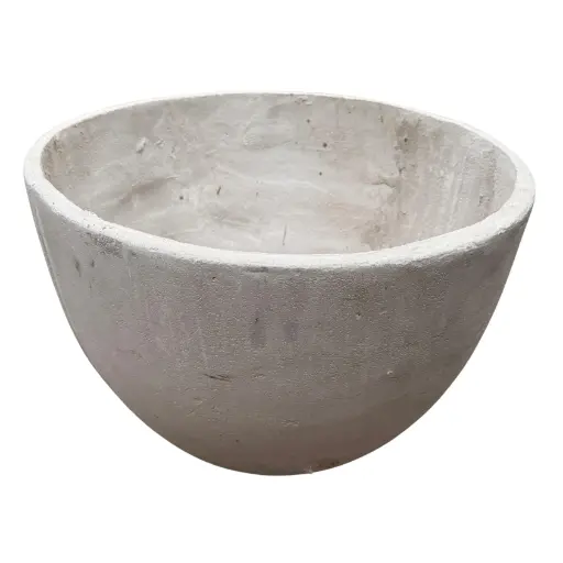 30x43 Maceta Fibrocemento Media Esfera 30x43