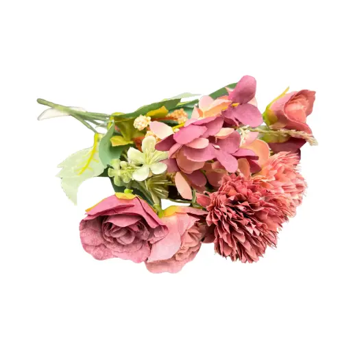Ramo de flores artificial rosado